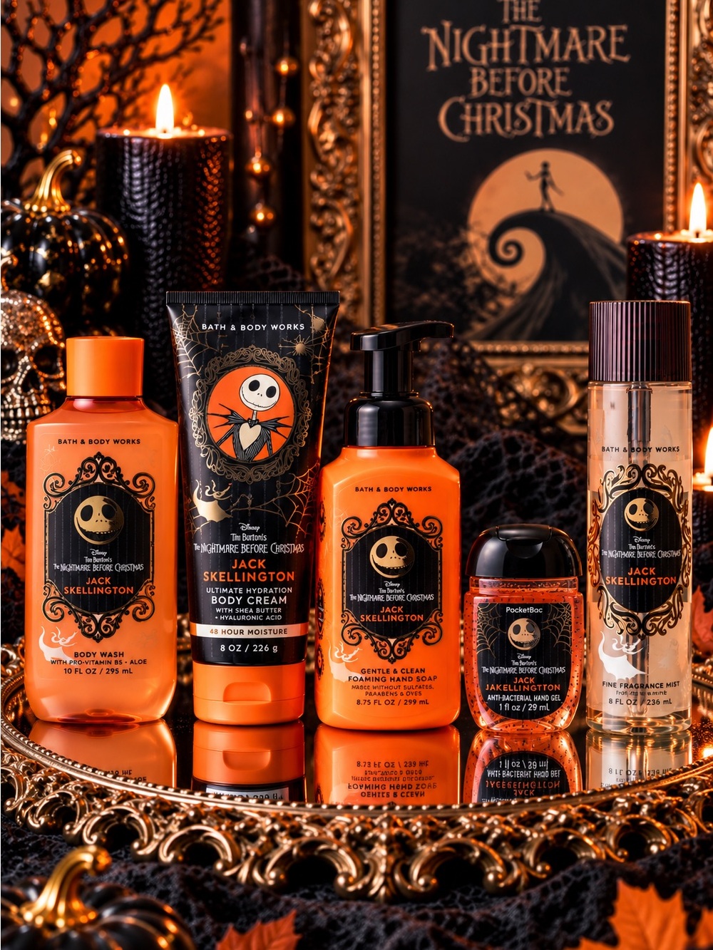 Bath & Body Works Nightmare Before Christmas Jack Skellington 5 Pc Set